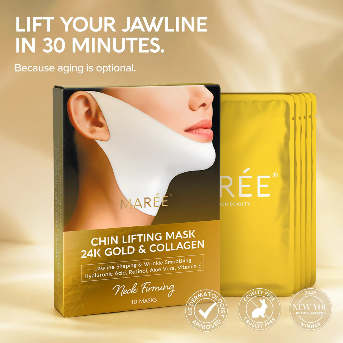 24K Gold V-Line Lifting Mask 10 PCS