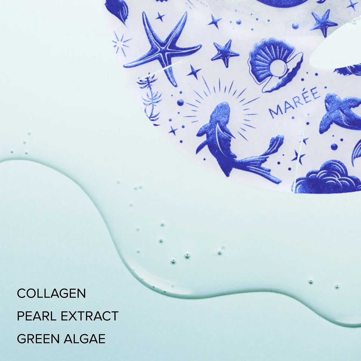 MARÉE Facial Masks with Marine Collagen & Hyaluronic Acid