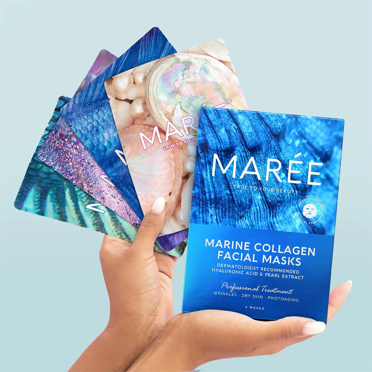 MARÉE Facial Masks with Marine Collagen & Hyaluronic Acid