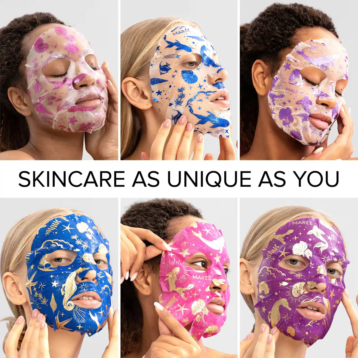 MARÉE Facial Masks with Marine Collagen & Hyaluronic Acid