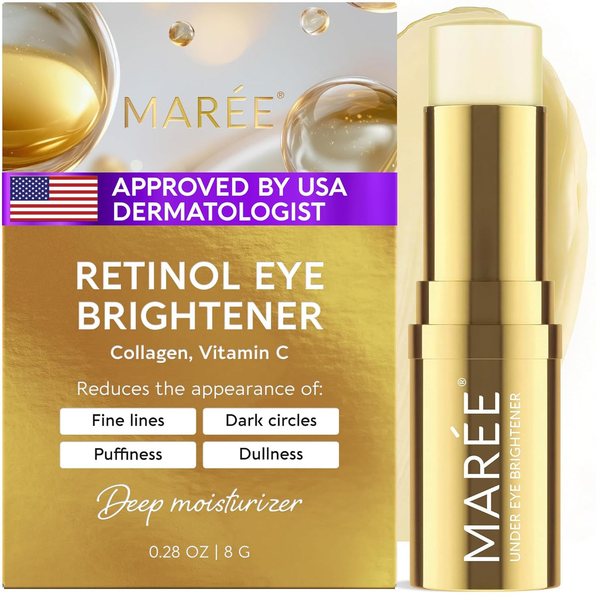 MARÉE Retinol Under Eye Brightener Stick