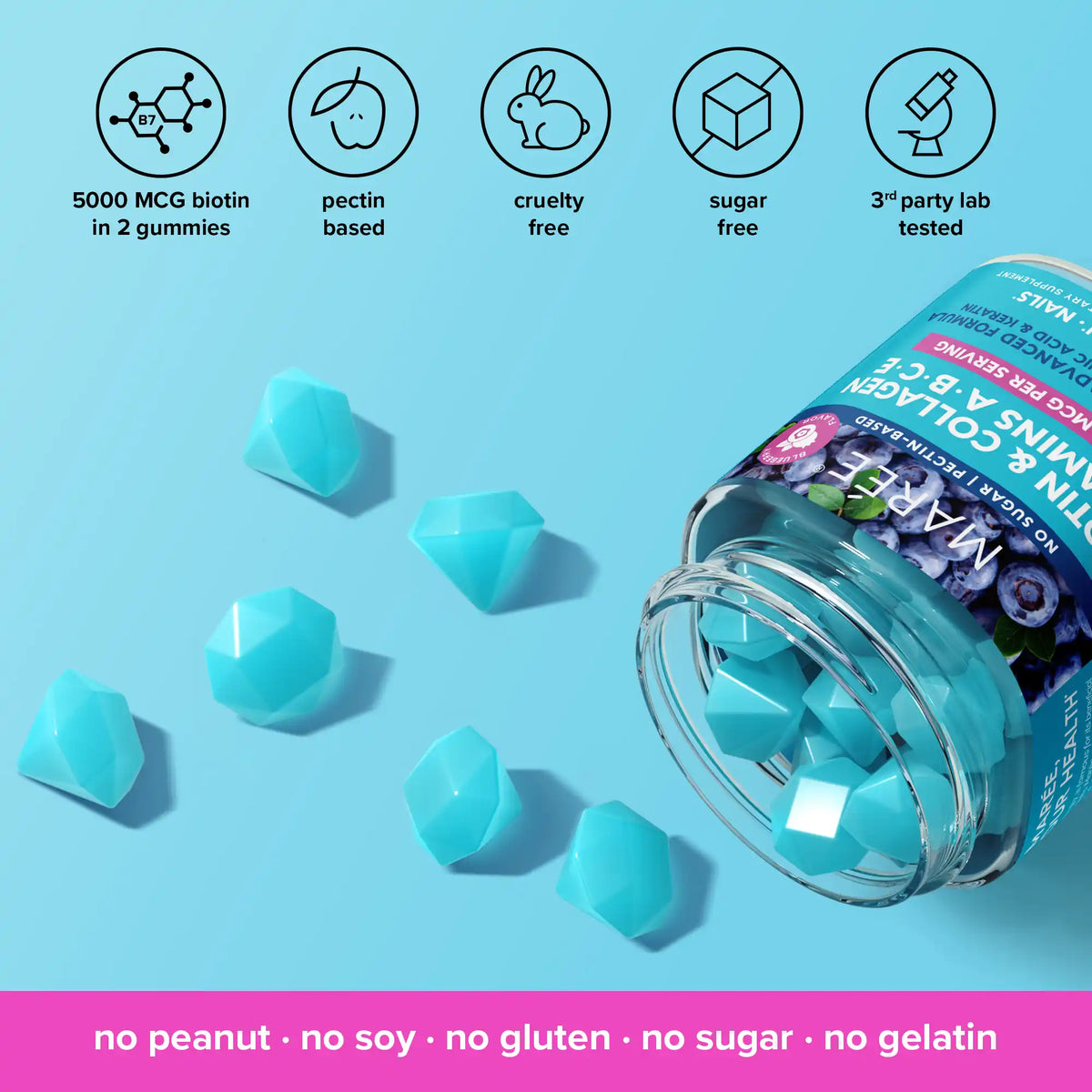 Marée Vitamin B5 - Pantothenic Acid Gummies for Face