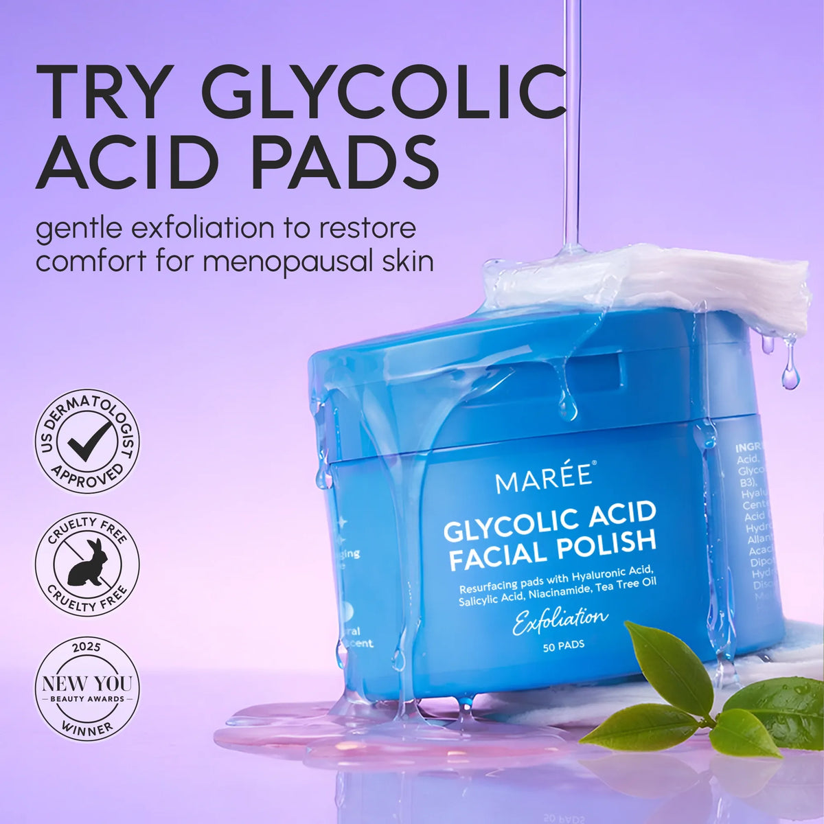 Glycolic Acid Pads for Menopausal Skin