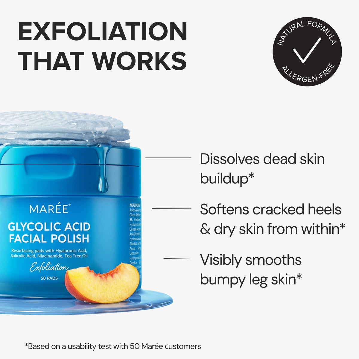 Glycolic Acid Exfoliating Pads for Body & Face