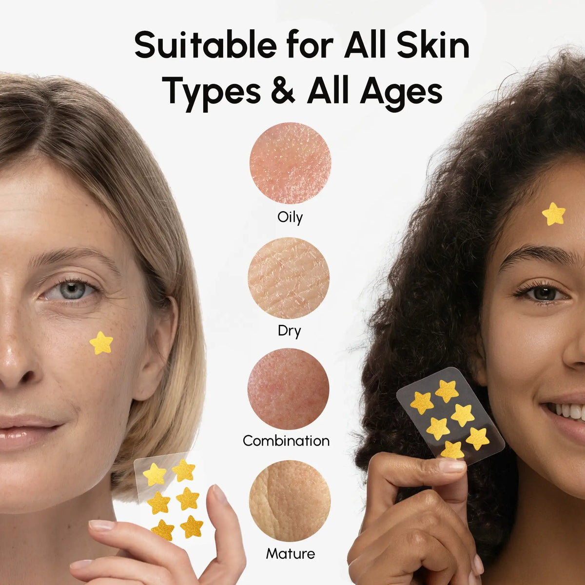 MARÉE Gold Star Pimple Patches for Face