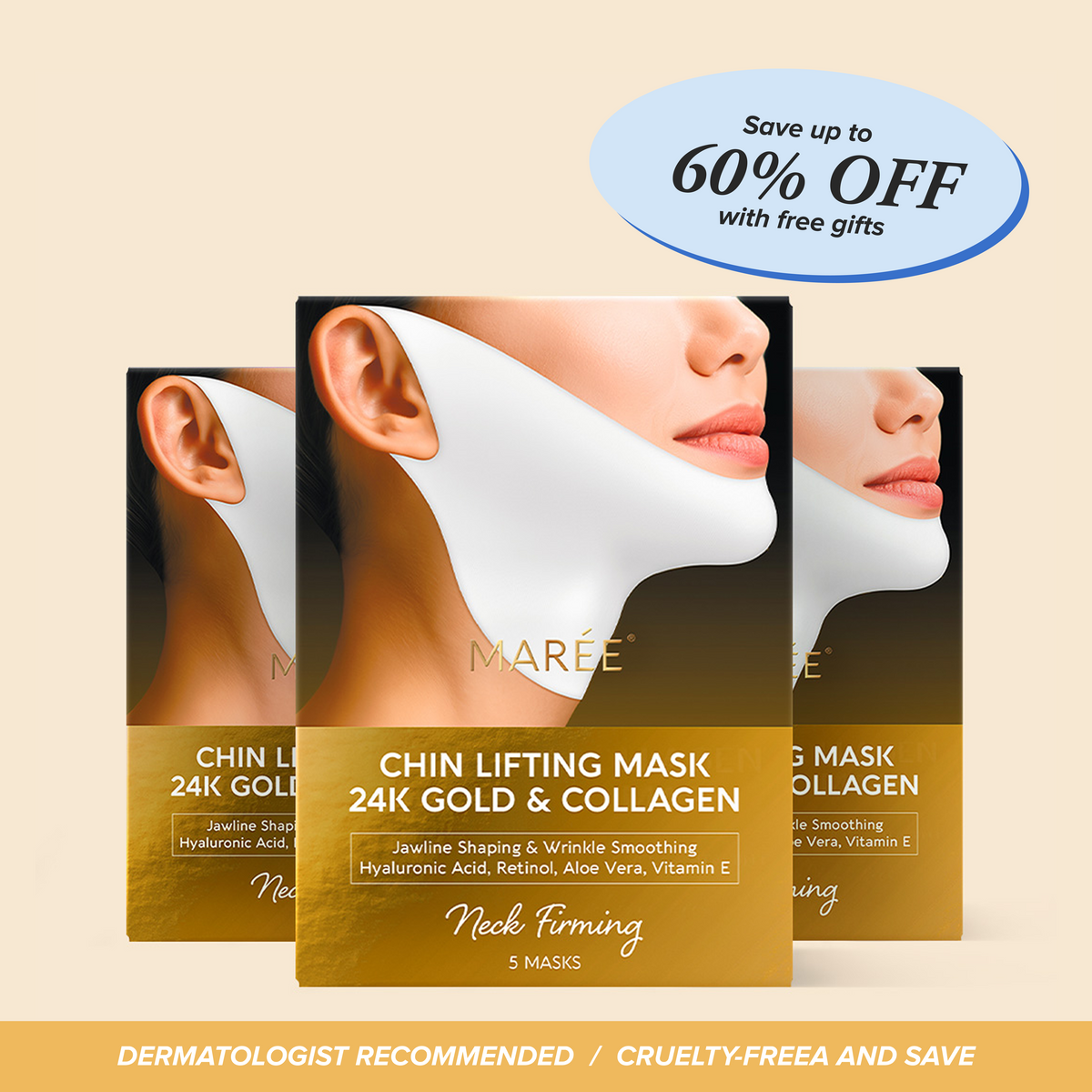 24K Gold V-Line Lifting Mask