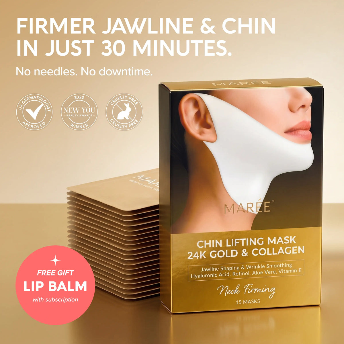 24K Gold V-Line Lifting Mask 15 PCS