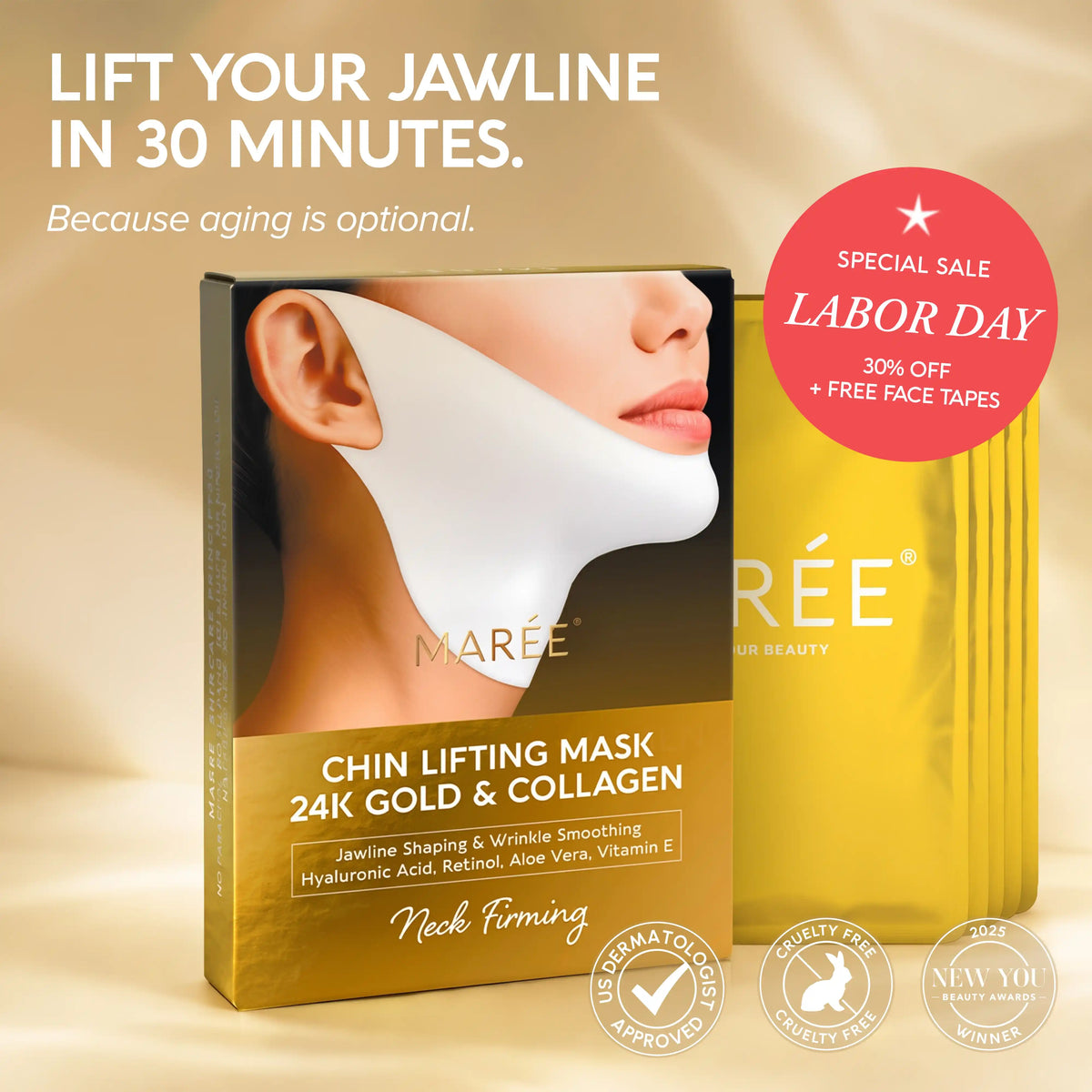 24K Gold Chin & Jawline Lifting Mask