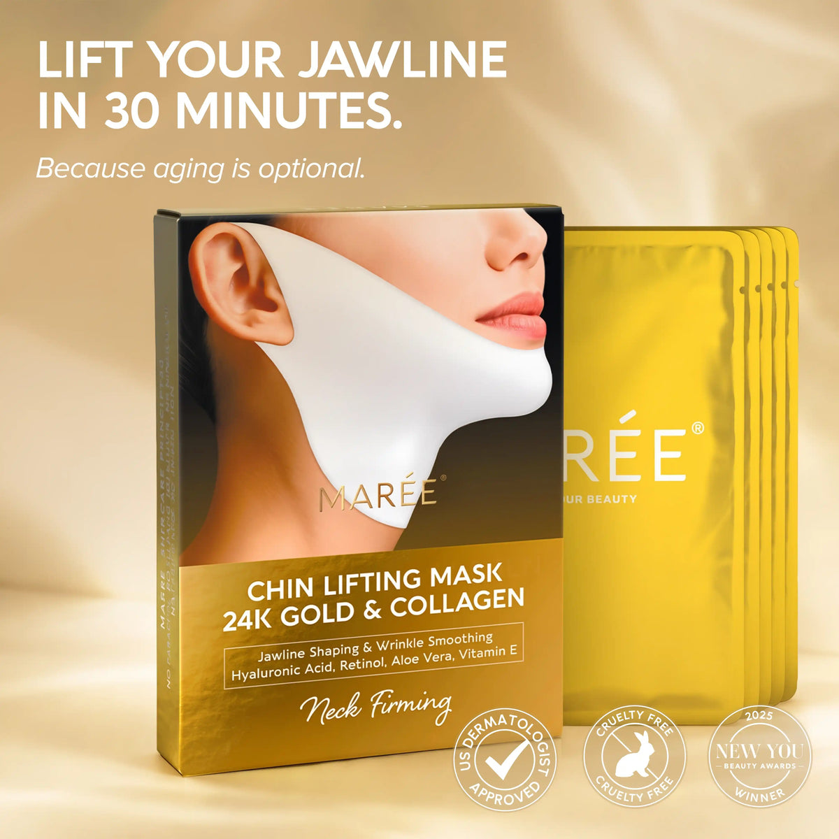 24K Gold V-Line Lifting Mask 15 PCS