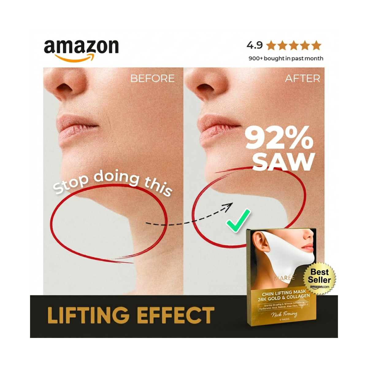 Double Chin? Try This V-Line Mask
