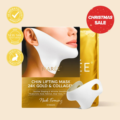 24K Gold V-Line Lifting Mask - Chin, Neck & Jawline | MAREE