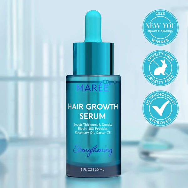 Hair Growth & Thickness Serum - Caffeine & Peptides | MAREE