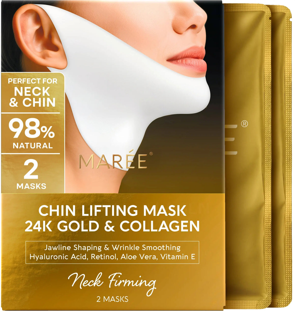 24K Gold V-Line Lifting Mask 2 PCS