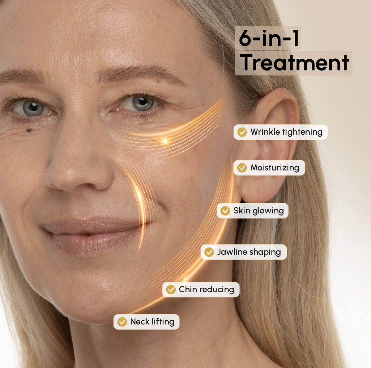 24K Gold Chin & Jawline Lifting Mask 20 PCS